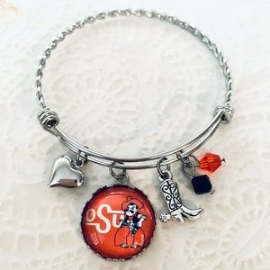 Oklahoma state college charm bracelet